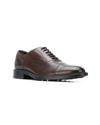 dunkelbraune Leder Oxford Schuhe von Tod's