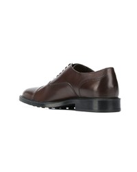 dunkelbraune Leder Oxford Schuhe von Tod's