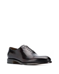 dunkelbraune Leder Oxford Schuhe von Salvatore Ferragamo