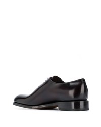 dunkelbraune Leder Oxford Schuhe von Salvatore Ferragamo