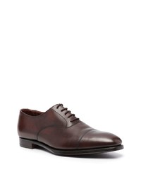 dunkelbraune Leder Oxford Schuhe von Crockett Jones