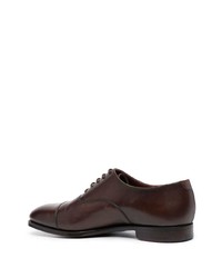dunkelbraune Leder Oxford Schuhe von Crockett Jones