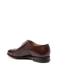 dunkelbraune Leder Oxford Schuhe von Crockett Jones