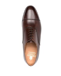 dunkelbraune Leder Oxford Schuhe von Crockett Jones