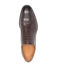 dunkelbraune Leder Oxford Schuhe von Corneliani