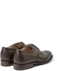 dunkelbraune Leder Oxford Schuhe von Church's