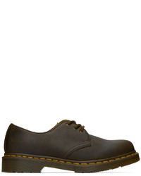 dunkelbraune Leder Oxford Schuhe von Dr. Martens
