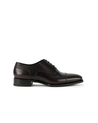 dunkelbraune Leder Oxford Schuhe von DSQUARED2