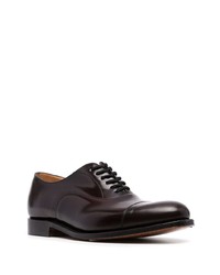 dunkelbraune Leder Oxford Schuhe von Church's