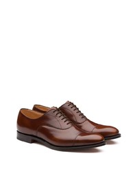 dunkelbraune Leder Oxford Schuhe von Church's