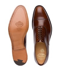 dunkelbraune Leder Oxford Schuhe von Church's