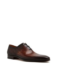 dunkelbraune Leder Oxford Schuhe von Magnanni