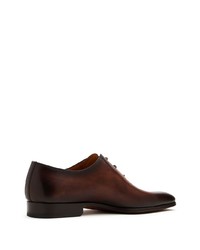 dunkelbraune Leder Oxford Schuhe von Magnanni