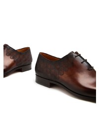 dunkelbraune Leder Oxford Schuhe von Magnanni