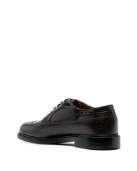 dunkelbraune Leder Oxford Schuhe von Sebago