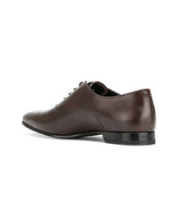 dunkelbraune Leder Oxford Schuhe von Paul Smith