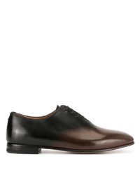 dunkelbraune Leder Oxford Schuhe von Francesco Russo