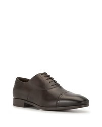 dunkelbraune Leder Oxford Schuhe von Salvatore Ferragamo