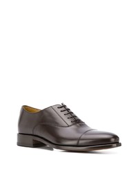 dunkelbraune Leder Oxford Schuhe von Scarosso