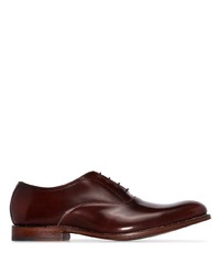 dunkelbraune Leder Oxford Schuhe von Grenson