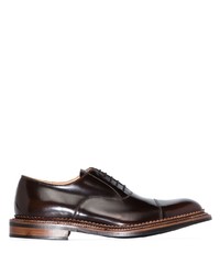 dunkelbraune Leder Oxford Schuhe von Grenson