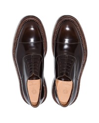 dunkelbraune Leder Oxford Schuhe von Grenson