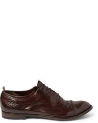 dunkelbraune Leder Oxford Schuhe von Officine Creative