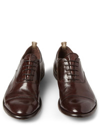 dunkelbraune Leder Oxford Schuhe von Officine Creative