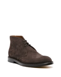 dunkelbraune Leder Oxford Schuhe von Doucal's