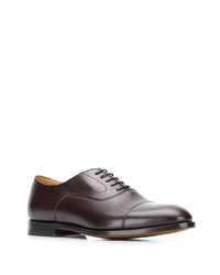 dunkelbraune Leder Oxford Schuhe von Scarosso