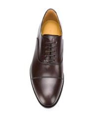 dunkelbraune Leder Oxford Schuhe von Scarosso