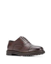 dunkelbraune Leder Oxford Schuhe von Henderson Baracco