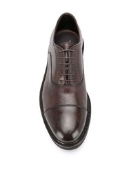 dunkelbraune Leder Oxford Schuhe von Henderson Baracco