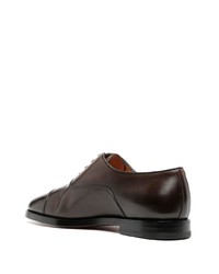 dunkelbraune Leder Oxford Schuhe von Santoni