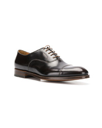 dunkelbraune Leder Oxford Schuhe von Doucal's