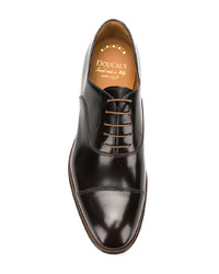 dunkelbraune Leder Oxford Schuhe von Doucal's