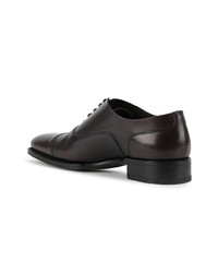 dunkelbraune Leder Oxford Schuhe von DSQUARED2