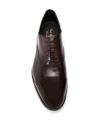 dunkelbraune Leder Oxford Schuhe von Paul Smith