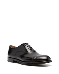 dunkelbraune Leder Oxford Schuhe von Doucal's