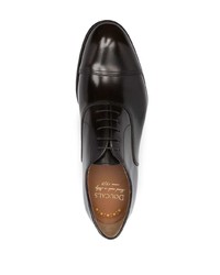 dunkelbraune Leder Oxford Schuhe von Doucal's