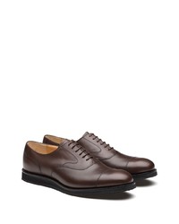 dunkelbraune Leder Oxford Schuhe von Church's