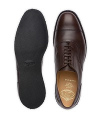 dunkelbraune Leder Oxford Schuhe von Church's