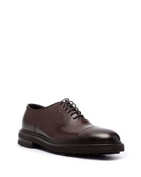 dunkelbraune Leder Oxford Schuhe von Henderson Baracco