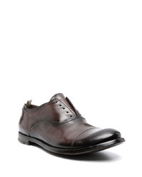 dunkelbraune Leder Oxford Schuhe von Officine Creative