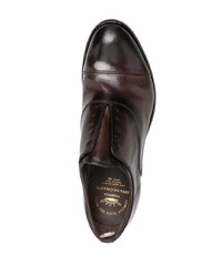 dunkelbraune Leder Oxford Schuhe von Officine Creative