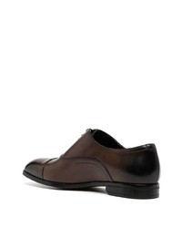 dunkelbraune Leder Oxford Schuhe von Bally