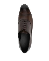 dunkelbraune Leder Oxford Schuhe von Bally