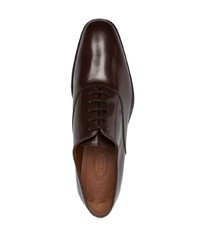dunkelbraune Leder Oxford Schuhe von Tod's