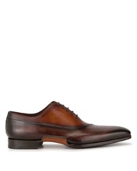 dunkelbraune Leder Oxford Schuhe von Magnanni