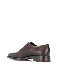 dunkelbraune Leder Oxford Schuhe von Scarosso